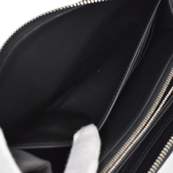 Authentic LOUIS VUITTON Zippy Wallet Long Monogram Mahina Leathr Black - Picture 13 of 15